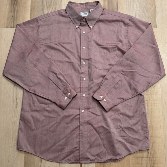 LL Bean Long Sleeve Button Up Shirt Regular Fit XL - Picture 1 of 6